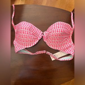 Swimsuit top new with tag! Mint green with hot pink pineapples.